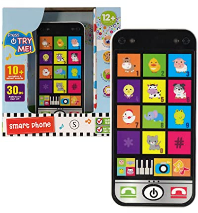 Baby Smart Phone Musical Learning Toy Toddler Mobile Pretend Play Game With Light