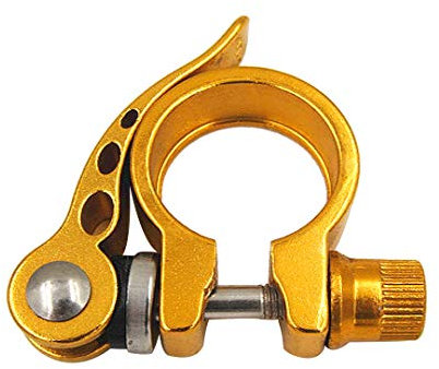 XIZONLIN Schnellspanner Sattelklemme für Fahrrad MTB, Gold, 28.6mm