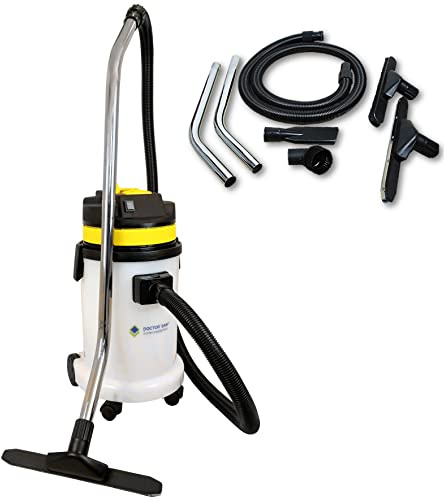 Doctor San - Sanierungstechnik Nasssauger Wassersauger Industriestaubsauger 30L Kunststofftank 1000W rollbar Zubehör weiß