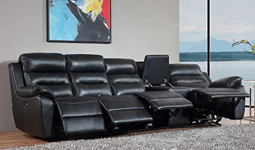 Mapo Möbel Elektrisches Ledersofa Kinosofa Relaxcouch Fernsehsofa 5131eeee-Cup-41-S