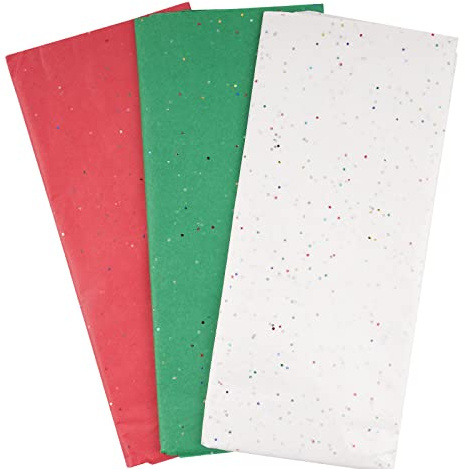 30 Blatt 50 x 65cm Weihnachten Seidenpapier Decoupage Papier für Geschenkpapier Geschenk Verpackungsmaterial Einwickelpapier zum Basteln und zur Dekoration für Weihnachten
