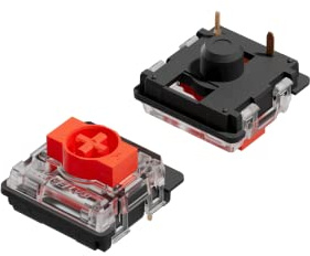 Gateron ks-27 Low Profile Switches para Teclados Mecánicos para Juegos | Plate Mounted (Gateron Red, 90 Piezas)