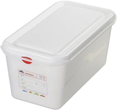 SUNWARE perfectly organised Gastronorm 1/3 Lot de 6 récipients alimentaires avec couvercle étanche 6 l 325 x 176 x 150 mm Transparent