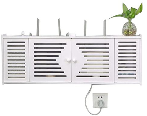 Wandbehang WLAN-Router-Regal TV-Set-Top-Aufbewahrungsbox Wandmontiertes Router-Rack Zur Aufbewahrung Von Kabeln Routern Dekorative Aufbewahrungsbox Für Die Wand Aufbewahrungsregal