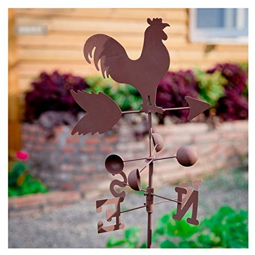 TEAAZA Carillons éoliens tourbillonnants, Cloche à Vent Suspendue Artisanat étain Coq girouette décoration de Jardin décoration de Jardin