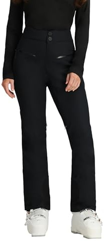 Obermeyer Womens Bliss Ski Pants, Insulated and 15K mm Waterproof Breathable with 2-way Stretch, Black, Size 8