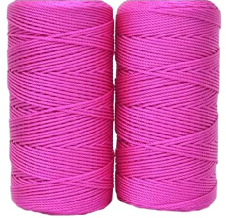 Morkite 2 Pezzi Cordino per Borse Uncinetto Filo Macrame 1mm x 230m Macrame Corda Colorata Cordoncino per Borse a Uncinetto, Arazzo da Parete, Acchiappasogni, Fai da Te