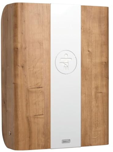 KEMMLIT Wickeltisch Pamplona Eiche/Timkid Kawaform midi- klappbar als Wandwickeltisch, Formholz, Eiche, inkl. Wickelauflage (Eiche Weiß)