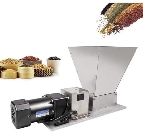 CYTBEK Electric Grain Mill Grinder, 60W Stainless Steel Corn Grinder, 4L Spice Mill Grain Crusher, 2 Roller Malt Mill Grain Crusher Machinefor Corn Wheat Grain Cereal Beans