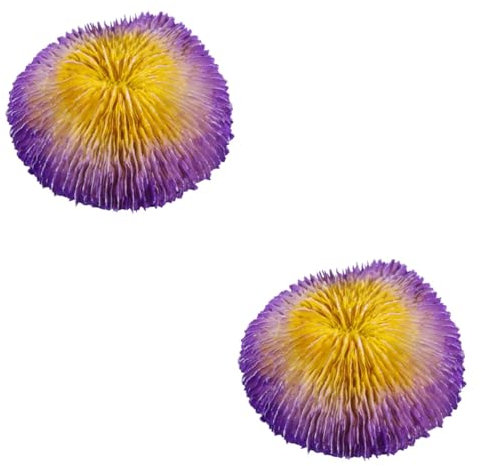 Yardwe 2 Stücke Harz Korallen Aquarium Ornamente Lebensechte Riff Decor Für Frische