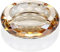 CDXHOME - Cenicero de Cristal Elegante, Portacigarrillos Dorado para Decoración de Mesa en Casa y Oficina (Oro Cristalino, 4,7 Pulgadas)
