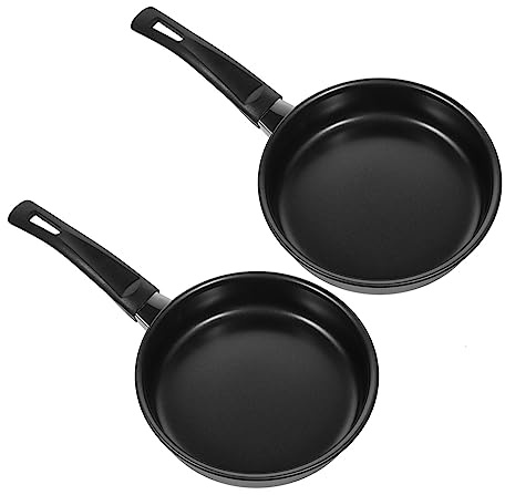 TOPBATHY 2Pcs Mini Non-Stick Frying Pan Set, 14Cm Fine Iron Pancake Making Pans Adapted to Gas Stove and Induction Cooker, for Home and Restaurant Cooking