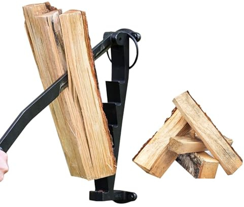 HACSYP Firewood Kindling Splitter - manual log splitter firewood cutter, wood splitter wall mounted for medium and small wood, Outdoor Camping Tools(A)
