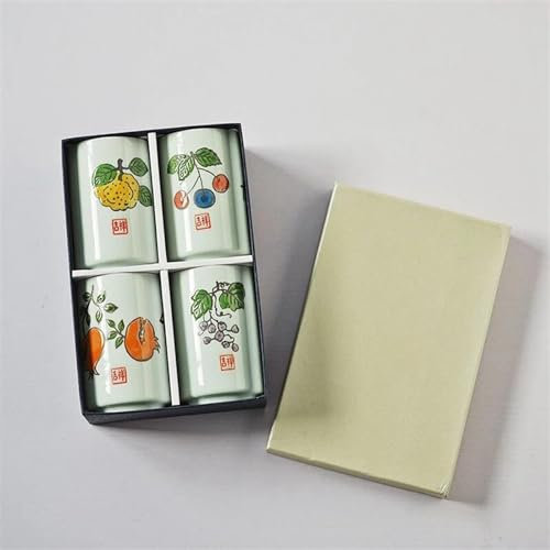 ATGQBCF Juego De Té Teteras Juego 4 Tazas Té Juego Tazas Agua Frutas Juego Té Cerámica Chino Kung Fu con Caja Regalo Juegos De Té para Adultos