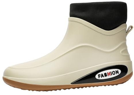 Botas de invierno para mujer, forradas con piel sintética, botas de lluvia impermeables, botas de goma térmicas, antideslizantes, botas de lluvia, botas de agua de caña corta, ligeras, transpirables,