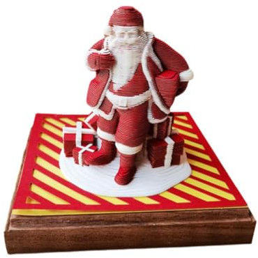 3D-Notizblock 2025, Schreibtischkalender, Zeitmess-Kalender, Weihnachtsmann, 3D-Notizblock, Skulpturenkalender, kein Papierblock
