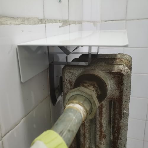 Mensola Del Radiatore Mensola Termosifone Mensola per radiatore in alluminio da appoggiare sul radiatore 35 40 45 50 55 60 70 80 CM - Copriradiatore per radiatori in ghisa parte superiore con staffa,