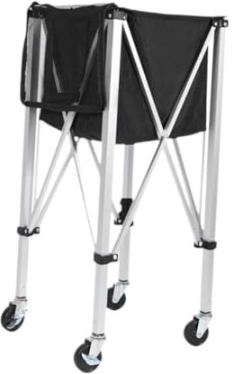 Fenteer Tennis Ball Pickup Cart Tennis Ballkorb Easy Abholung mit Rädern für Clubtrainer Sportunterrichtsspieler