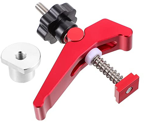 Uonlytech Aluminium Alloy T-Track Clamp for Woodworking Durable Hold Down Clamp Smooth Bars Easy to Install Rustproof Tool for Secure Joints