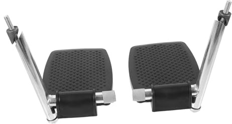 Ipetboom Ersatz Rollstuhlfußstütze 1 Paar Rollstuhl Fußplatten aus Metall und ABS Robuste Fußstütze für Rollstühle Tragbares Zubehör