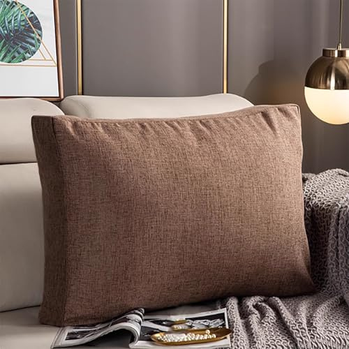 UWOBTN Groß Bettkissen Rückenlehne Kissen 50/60/70/80/90cm Couchkissen Rückenkissen Lesekissen für Bett und Sofa mit Waschbarem Bezug Wandkissen Rückenpolster(E,70x50x10cm)