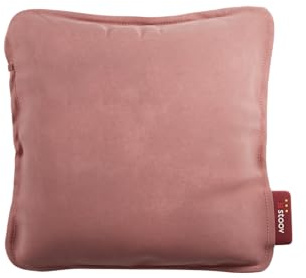 Stoov Heizkissen mit Abschaltautomatik - Kabelloses Wärmekissen mit Flex Akku: 4 bis 6,5 Std. Wärme - Elektrische Wärmflasche für Rücken & Nacken - Ploov³ 45x45 cm Velvet Rosa