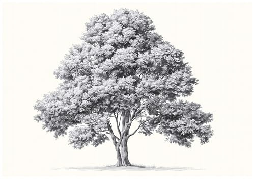 WallArena - Carta da parati fotografica - Albero 400x280 cm - Murale fotografico - Per soggiorno e camera da letto - Effetto 3D - con Colla - Beige Naturale Moderno
