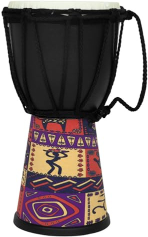 Outanaya Djembe Tambour Main Compact Léger pour Garçon Fille Instrument Percussion Afrique avec Peau Synthétique Facile à Transporter et Stable pour Débutants