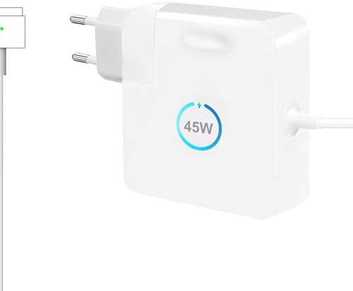 ANDHOT Cargador Super Rápido T-Tip de 45W, Compatible con el Cargador Mac-Book Air，Compatible con los Modelos Mac-Book Air 11 y 13 Pulgadas (2012-2017) A1435, A1436, A1465, A 1466