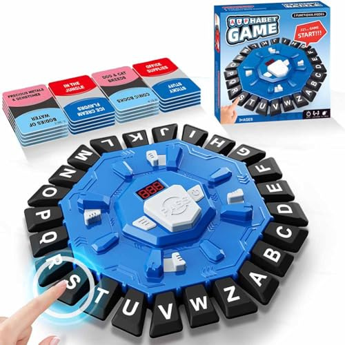 HTGWCG Gioco di parole, giochi da tavolo per adulti con 2 modalità, 24 tasti, con lettere premute, gioco di famiglia, giochi con timer di visualizzazione, puzzle per ragazzi e ragazze, 2-8(B)