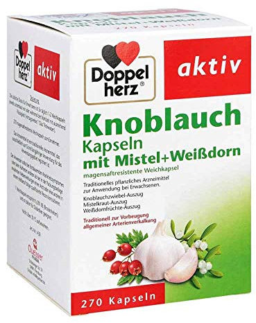 Doppelherz Knoblauch Kapseln mit Mistel und Weißdorn, 270er