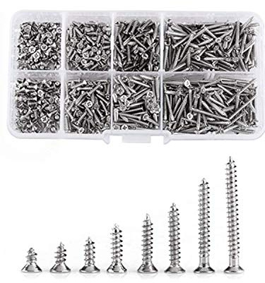 800Pcs M2 Kreuzschlitzschrauben Befestigungsteile Schrauben Set 4 mm-20 mm (8 Größen) Edelstahl Selbstschneidende Schrauben Befestigungsset Mit Aufbewahrungsbox Für Haus Und Bürogeräten