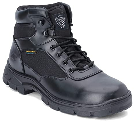 Skechers mens Wascana - Benen Wp Military and Tactical Boot, Black, 10.5 Wide US