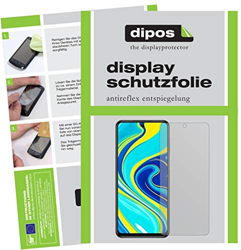 dipos I Protector de Pantalla Mate Compatible con Xiaomi Redmi Note 9 Pro pelicula Protectora