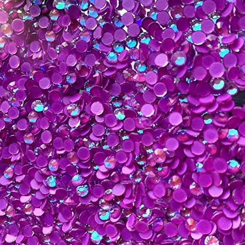 4A Flatback Non-hotfix Strass Fluo Neon Lacquer Crystal Nessuno Colla No Hotfix Strass Strass per unghie, Fluo-Fucsia AB, ss6 1440pcs