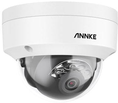 ANNKE C800 4K/8MP Caméra de Surveillance Extérieure PoE Dôme avec Enregistrement Audio, Etanche IP67, IK10 Anti-Vandalisme (Non PTZ),Accès à Distance et Alarme de Mouvement,Supporte H.265/H.265