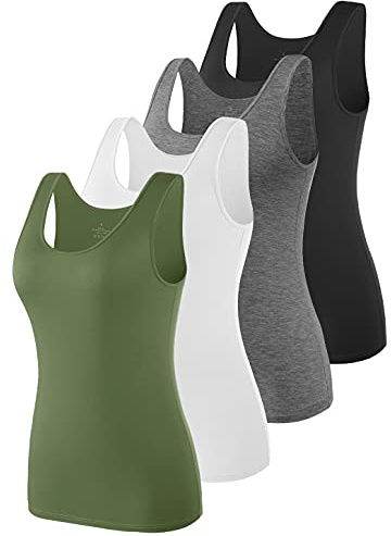 vislivin Débardeur Femmes Décontractés Extensibles Tank Top