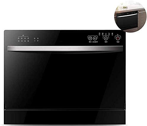 ksamwjf Table Dishwasher,Control Panel, 6 Sets of Cutlery Freestanding Dishwasher,5 Programmes, Fast Cleaning Built-in Dishwasher for Kitchen practical