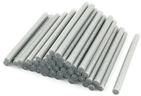 Ruilogod 50x Tono plateado 11 mm DIA 150mm Modelo de artesanía de 150 mm de fusión en caliente pegamento pegamento