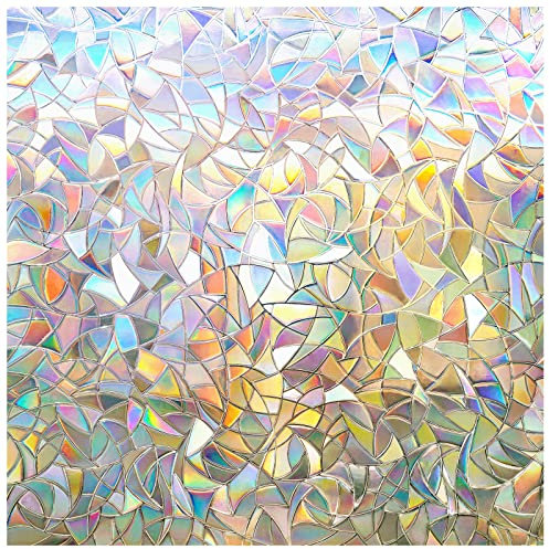 rabbitgoo 3D Vinilos para Cristales Ventanas, Translúcido Lamina Privacidad Decorativos Sin Pegamento Vinilo Adhesivo Aplicables Electristáticamente para Puertas Cocina Oficina Baño Ducha 30x300cm