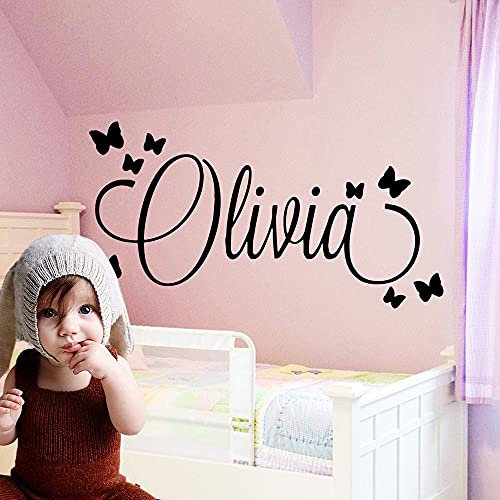 jifu Personalisierter individueller Name Wandaufkleber Junge Individueller Name Wandaufkleber Benutzerdefinierte Name Wandaufkleber für Schlafzimmer Wandaufkleber für Kinderzimmer Dekoration