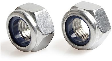 4-40 5-40 6-32 8-32 10-32 1/4 5/16 3/8 Tuercas de bloqueo de nailon de acero al carbono negro Inserto hexagonal roscado métrico Contratuerca Nutsert (Color : 304 Stainless Steel_3 8-16 (5pcs))