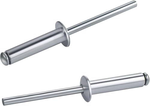 250 PCs 1/8'' x 3/4''Aluminum Blind Rivets, Pack of 250 CT 3.2mm x 20mm Pop Rivets with Aluminum Grip and Steel Mandrel
