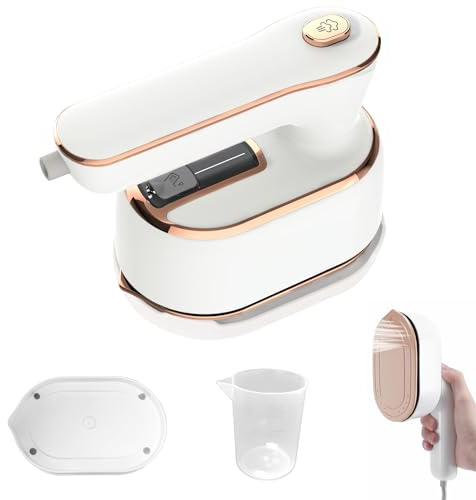 Steamer Iron,Handheld Clothing Steamer Travel Mini,Portable Steamer for Clothes,180° Rotatable,Ironing & Steaming 2 in 1,Dorm Room Essentials,Garment Hand Multi-directional Applicable Steamer White
