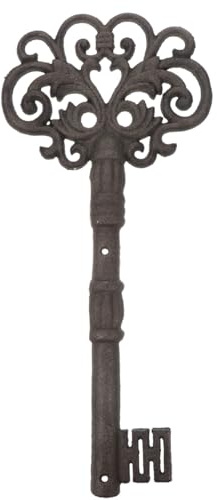 FUNOMOCYA Creative Retro Cast Iron Wedding Decoration 13.39In Vintage Large Ancient for Garden Home Adornment Hanging Decor