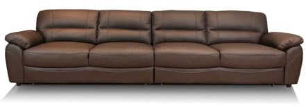 Quattro Meble Super Breit Bequemes 4 er Sofa aus echtem Leder & Kaltschaum Echtleder Couch Ledersofa Farbauswahl (Breite 290 cm)