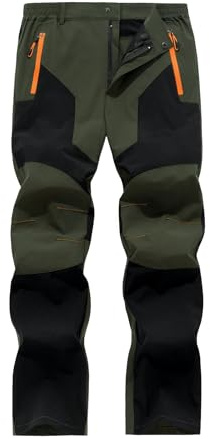 Freiesoldaten Pantalon de randonnée léger pour homme à séchage rapide, imperméable, respirant, pour l'extérieur, l'escalade, la marche, vert militaire, 3XL