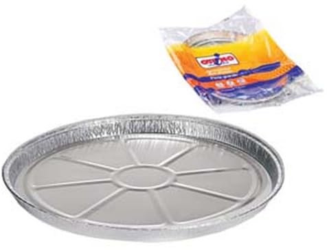 nextradeitalia 36PZ VASCHETTA TONDA PER PIZZA/CROSTATA GRANDE IN ALLUMINIO - per pizza/crostata grande, pz.2
