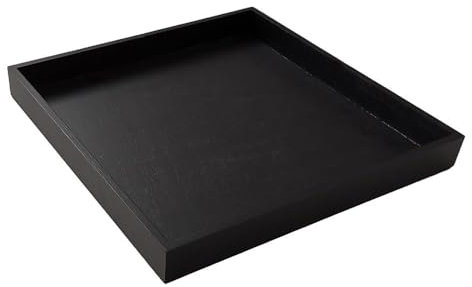 García de Pou Bandeja 28X28X3 Cm Negro Madera