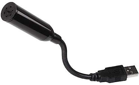 UPKOCH Kleiner USB Mikrofon für PC mit Flexiblem Hals, Plug and Play | Hohe Empfindlichkeit, Klarer Klang für Netzsingen und Online Chat, Schwarz, Metall und Hartkunststoff